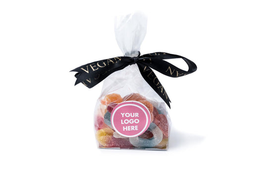 Vegan Sweets Branded Bag with Ribbon